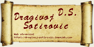 Dragivoj Sotirović vizit kartica